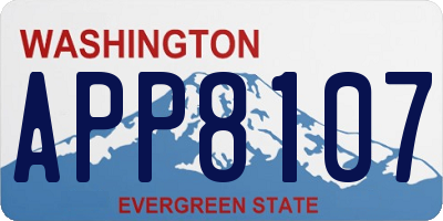 WA license plate APP8107