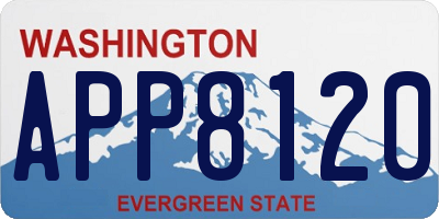 WA license plate APP8120