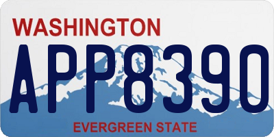 WA license plate APP8390