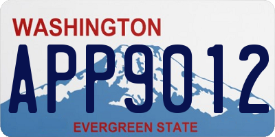 WA license plate APP9012