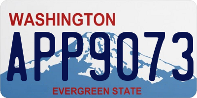 WA license plate APP9073
