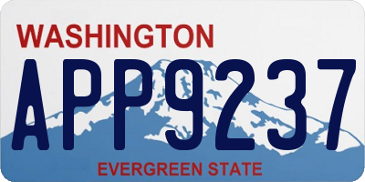 WA license plate APP9237