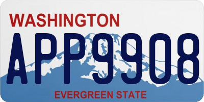 WA license plate APP9908