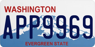 WA license plate APP9969