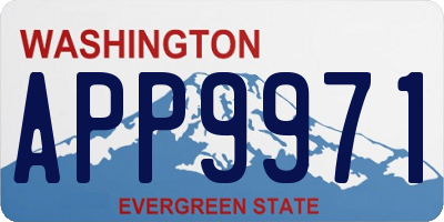 WA license plate APP9971