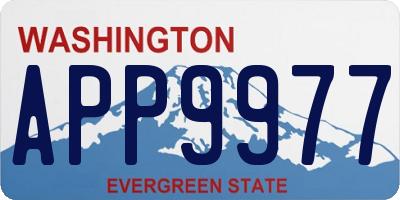 WA license plate APP9977