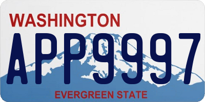WA license plate APP9997