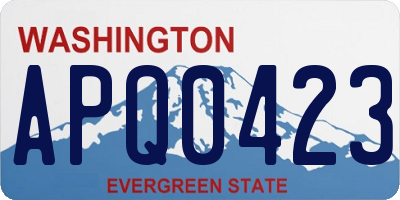 WA license plate APQ0423