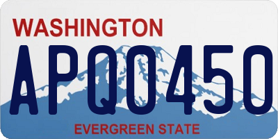 WA license plate APQ0450