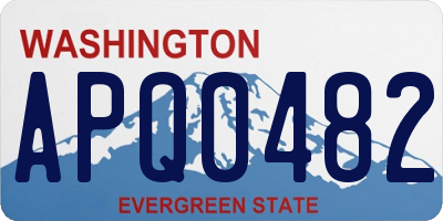 WA license plate APQ0482