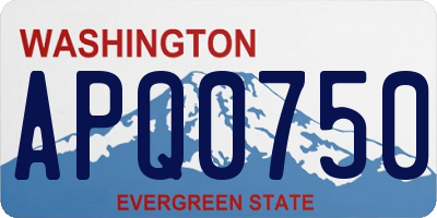 WA license plate APQ0750