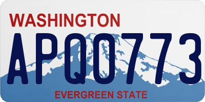 WA license plate APQ0773