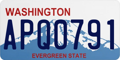 WA license plate APQ0791
