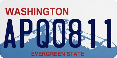 WA license plate APQ0811