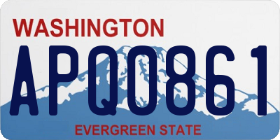 WA license plate APQ0861