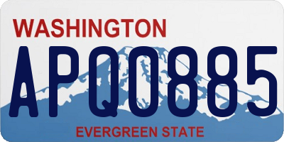 WA license plate APQ0885