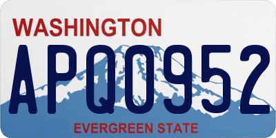WA license plate APQ0952