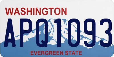 WA license plate APQ1093