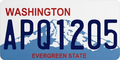WA license plate APQ1205