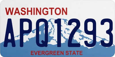 WA license plate APQ1293