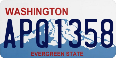 WA license plate APQ1358
