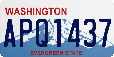 WA license plate APQ1437