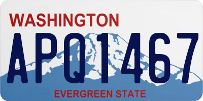 WA license plate APQ1467