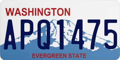 WA license plate APQ1475