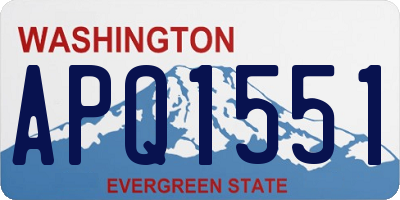 WA license plate APQ1551