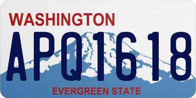 WA license plate APQ1618