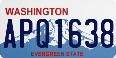 WA license plate APQ1638