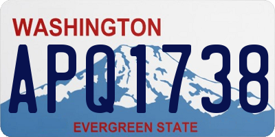 WA license plate APQ1738