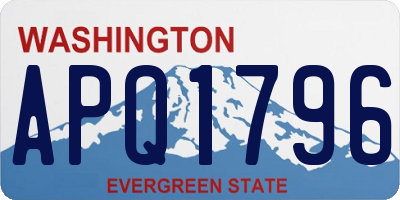 WA license plate APQ1796