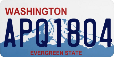 WA license plate APQ1804