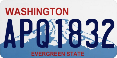 WA license plate APQ1832