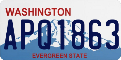 WA license plate APQ1863