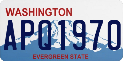 WA license plate APQ1970