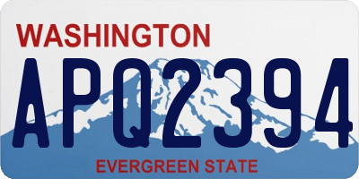 WA license plate APQ2394