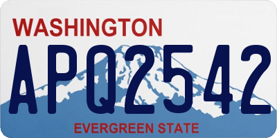 WA license plate APQ2542