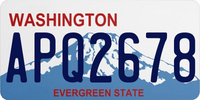 WA license plate APQ2678
