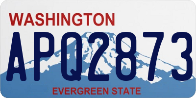 WA license plate APQ2873