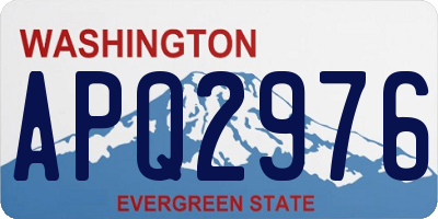 WA license plate APQ2976