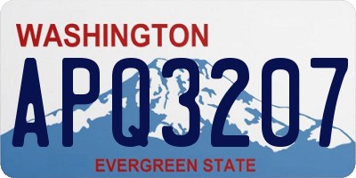 WA license plate APQ3207