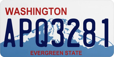 WA license plate APQ3281
