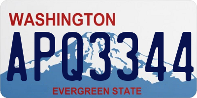 WA license plate APQ3344