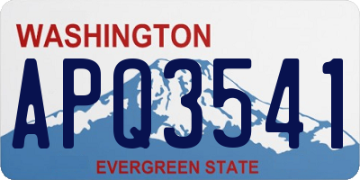 WA license plate APQ3541