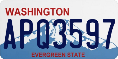 WA license plate APQ3597