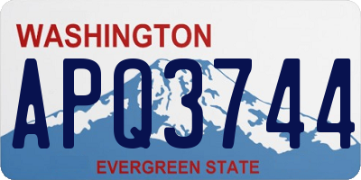 WA license plate APQ3744