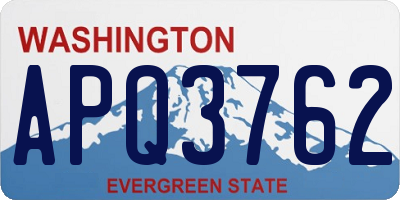 WA license plate APQ3762
