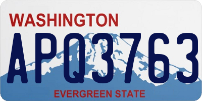 WA license plate APQ3763